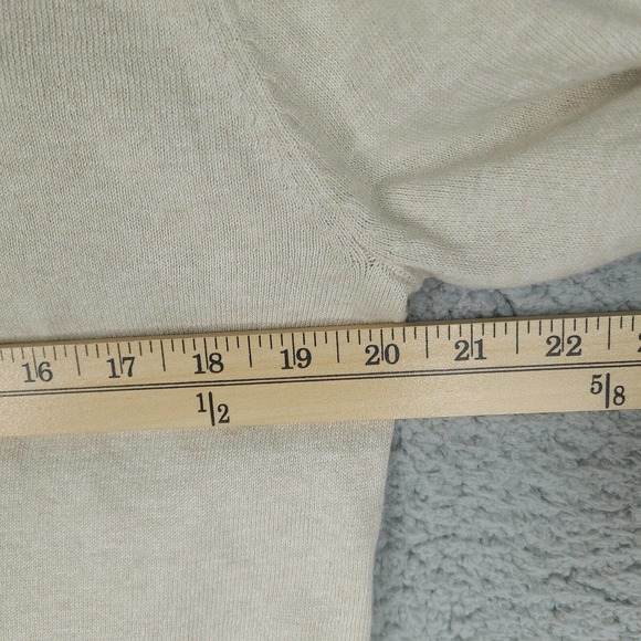 American Eagle Outfitters Sweater Mens Large Beige Knit V-Neck Sweatshirt - Picture 10 of 12